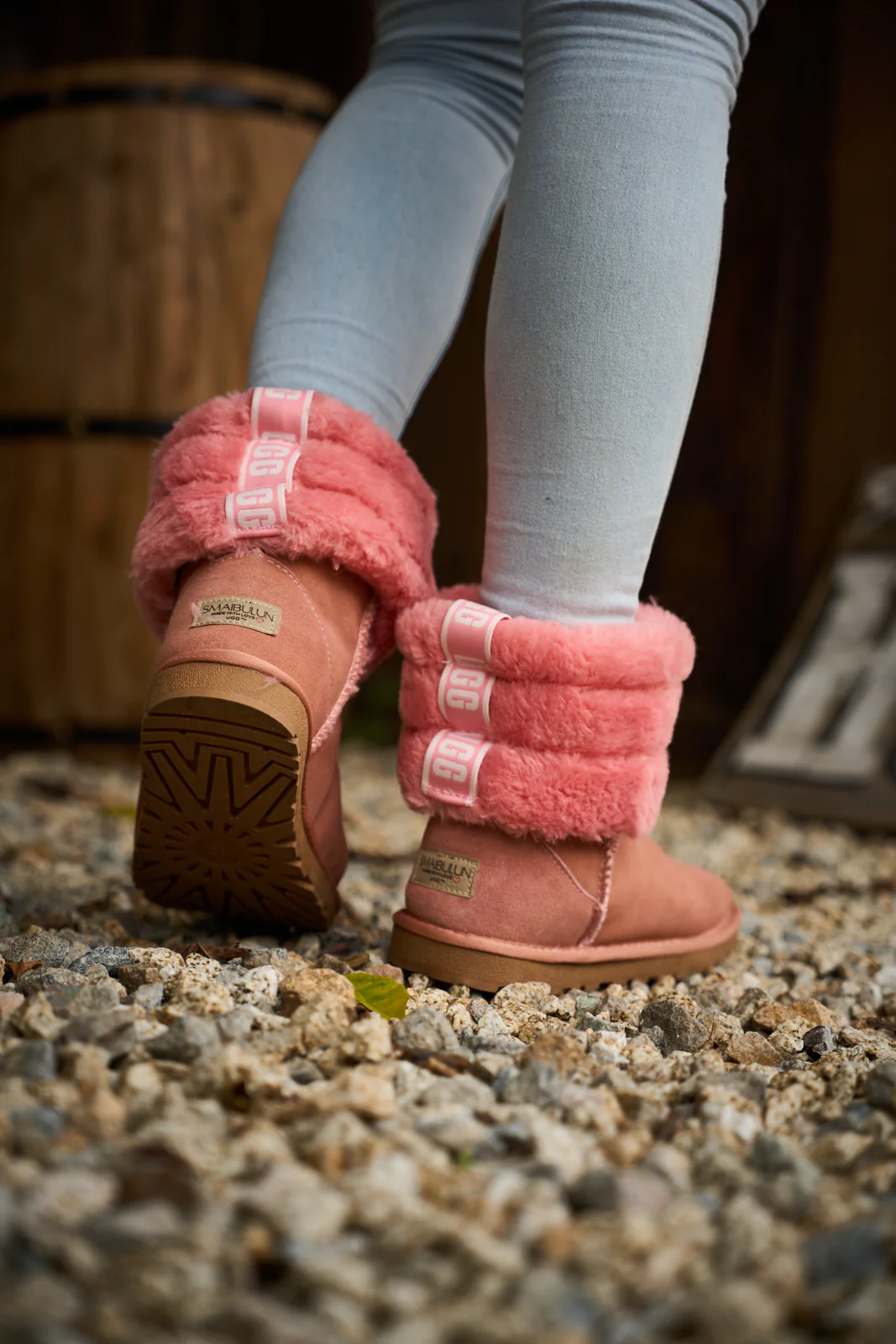 SMAIBULUN Ugg | Adelene Sherpa Woolen Boots - Pink - Image 6