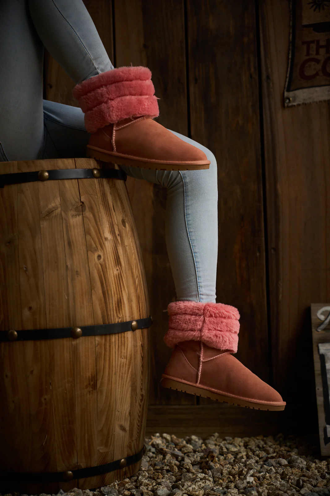 SMAIBULUN Ugg | Adelene Sherpa Woolen Boots - Pink - Image 7