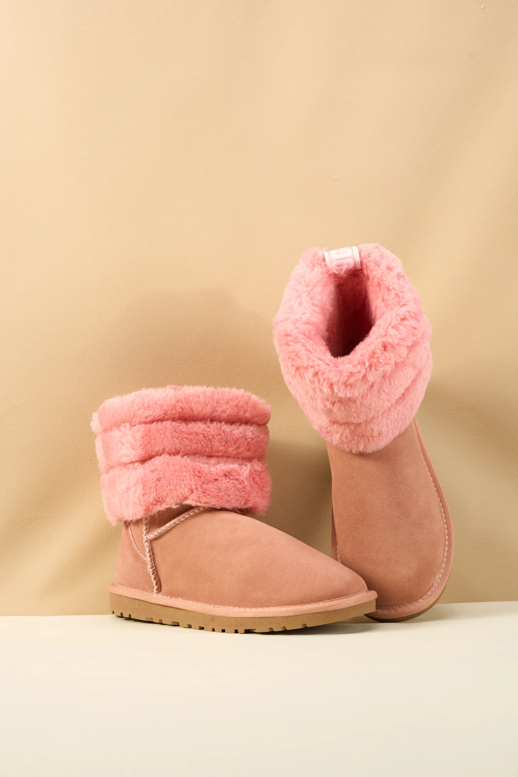 SMAIBULUN Ugg | Adelene Sherpa Woolen Boots - Pink - Image 8