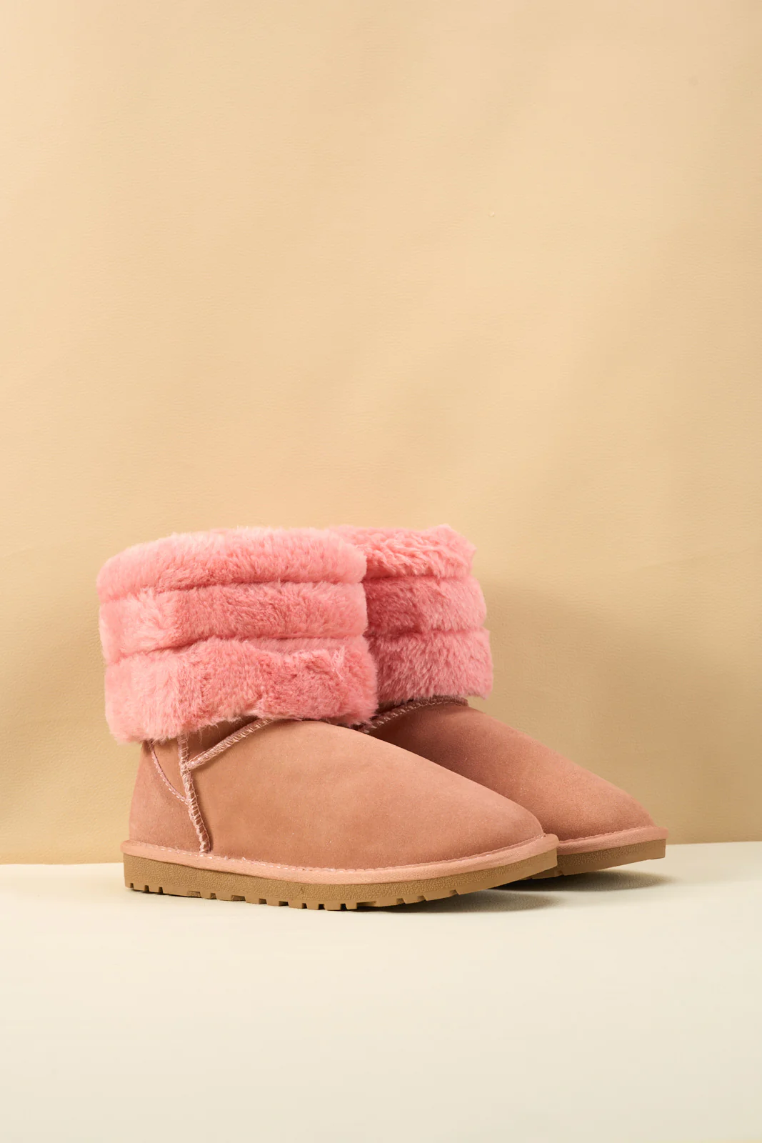 SMAIBULUN Ugg | Adelene Sherpa Woolen Boots - Pink - Image 9