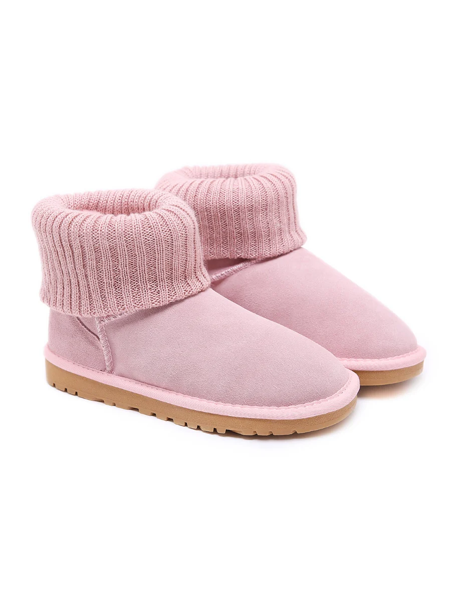 SMAIBULUN Ugg | Ankle Knit Stocking Mini Boots - Lavender - Image 17