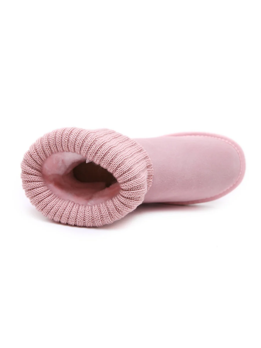 SMAIBULUN Ugg | Ankle Knit Stocking Mini Boots - Lavender - Image 19