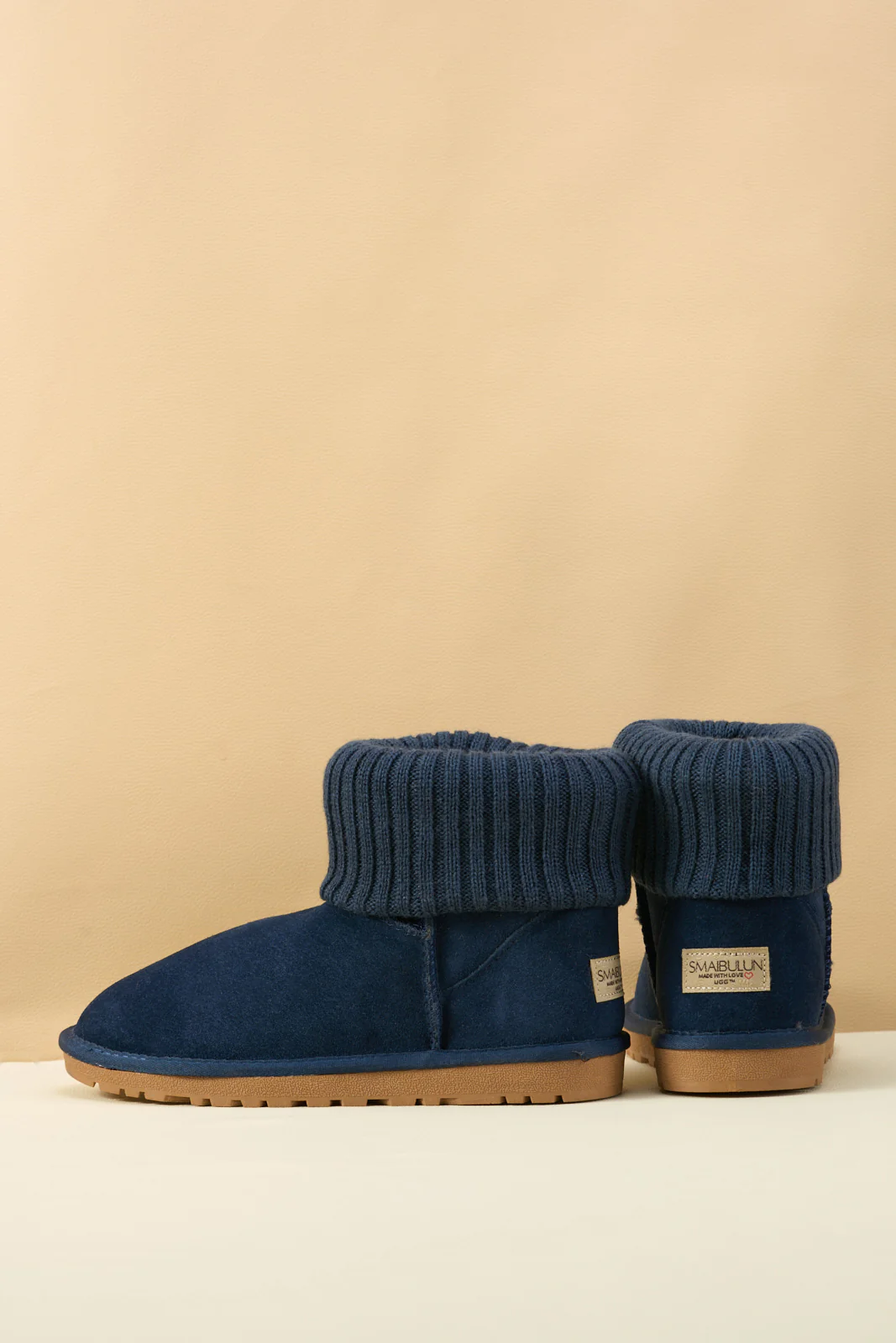 SMAIBULUN Ugg | Ankle Knit Stocking Mini Boots - Navy - Image 11