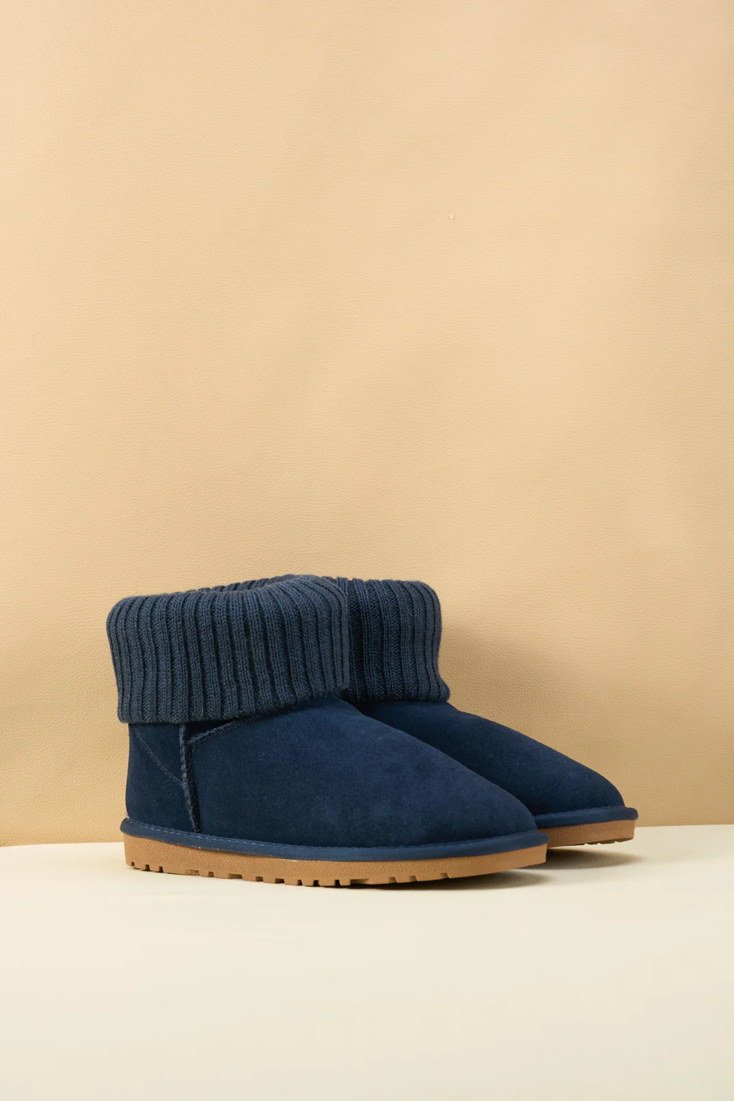 SMAIBULUN Ugg | Ankle Knit Stocking Mini Boots - Navy - Image 9