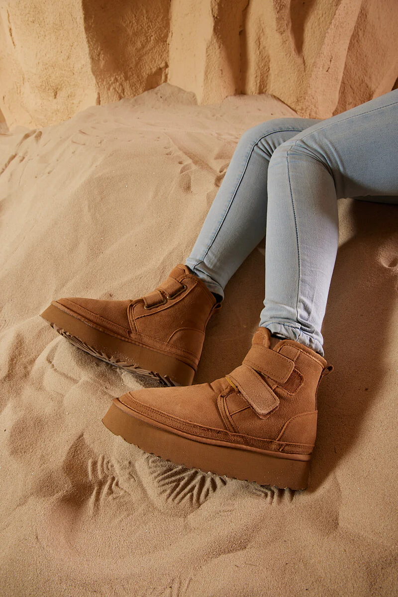 Smaibulun Ugg | Arlene Suede Platform Boots - Chestnut - Image 6