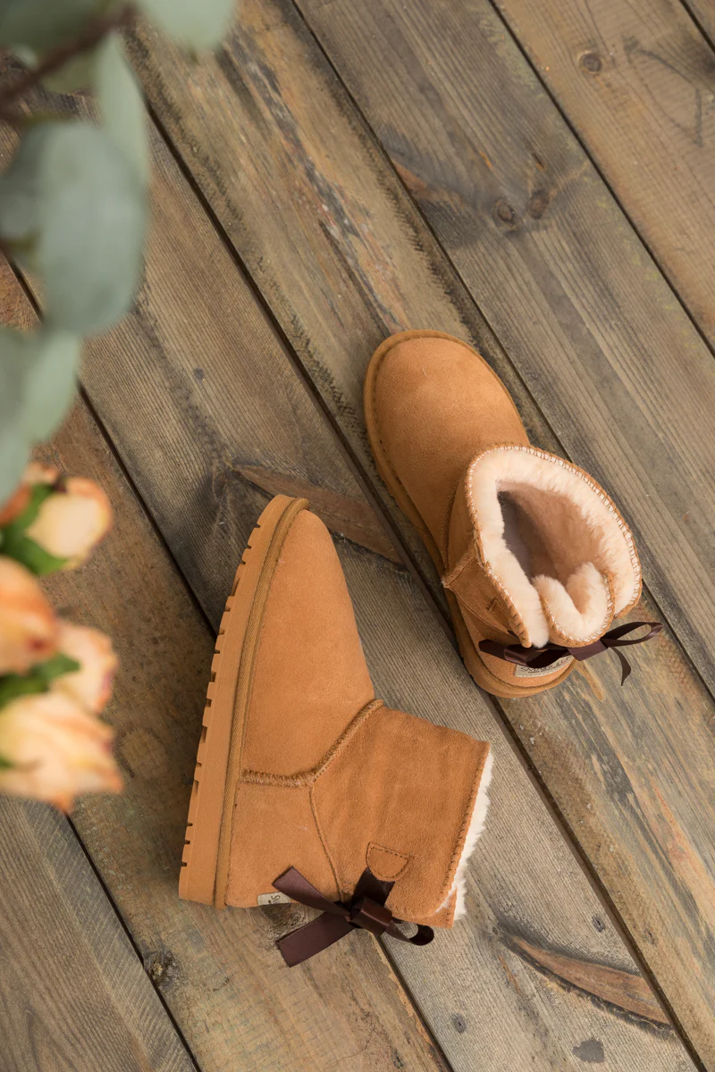 SMAIBULUN Ugg | Bailey Bow Ugg Mini Boots - Chestnut - Image 3