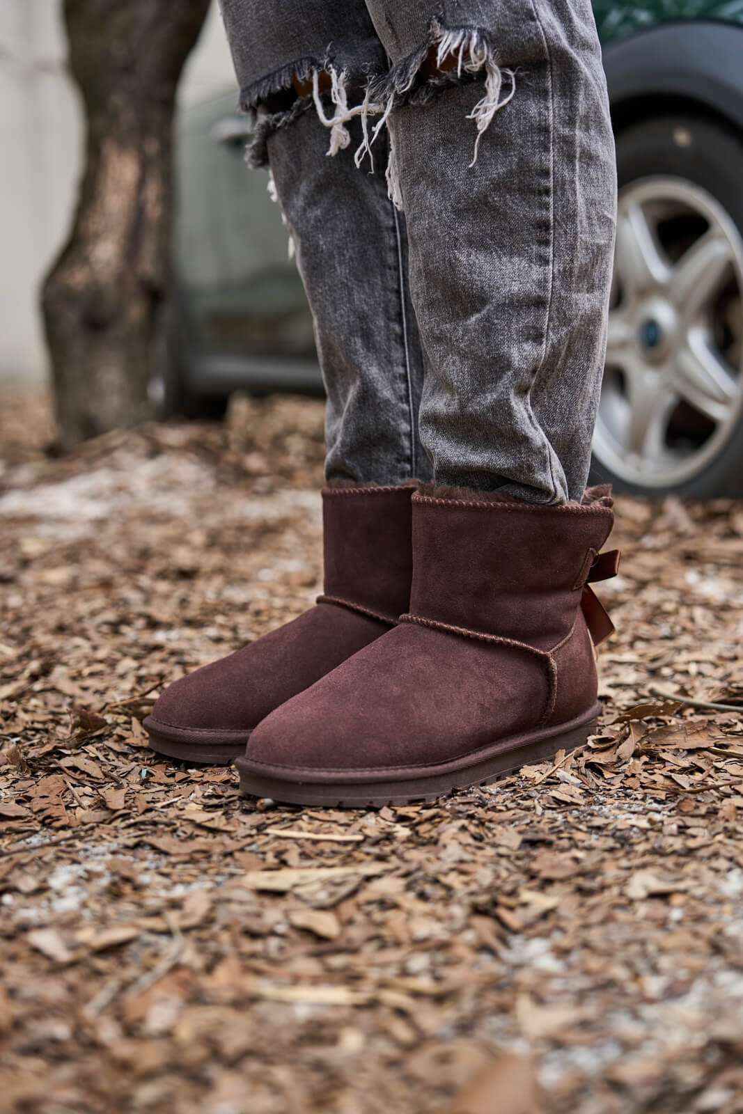 SMAIBULUN Ugg | Bailey Bow Ugg Mini Boots - Chocolate - Image 5
