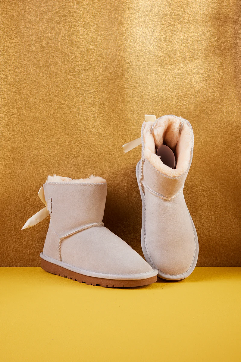 SMAIBULUN Ugg | Bailey Bow Ugg Mini Boots - Cream - Image 11