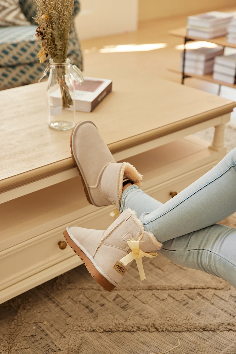 SMAIBULUN Ugg | Bailey Bow Ugg Mini Boots - Cream - Image 8