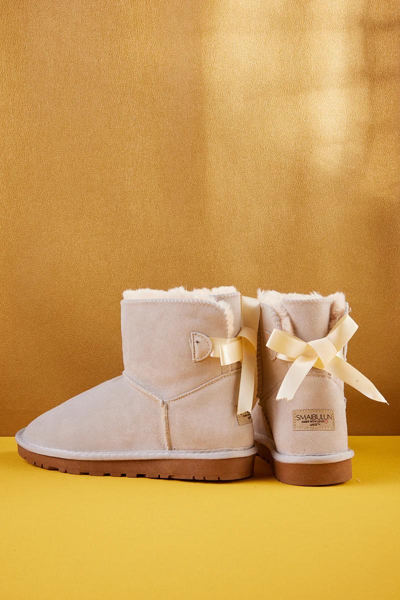 SMAIBULUN Ugg | Bailey Bow Ugg Mini Boots - Cream - Image 9