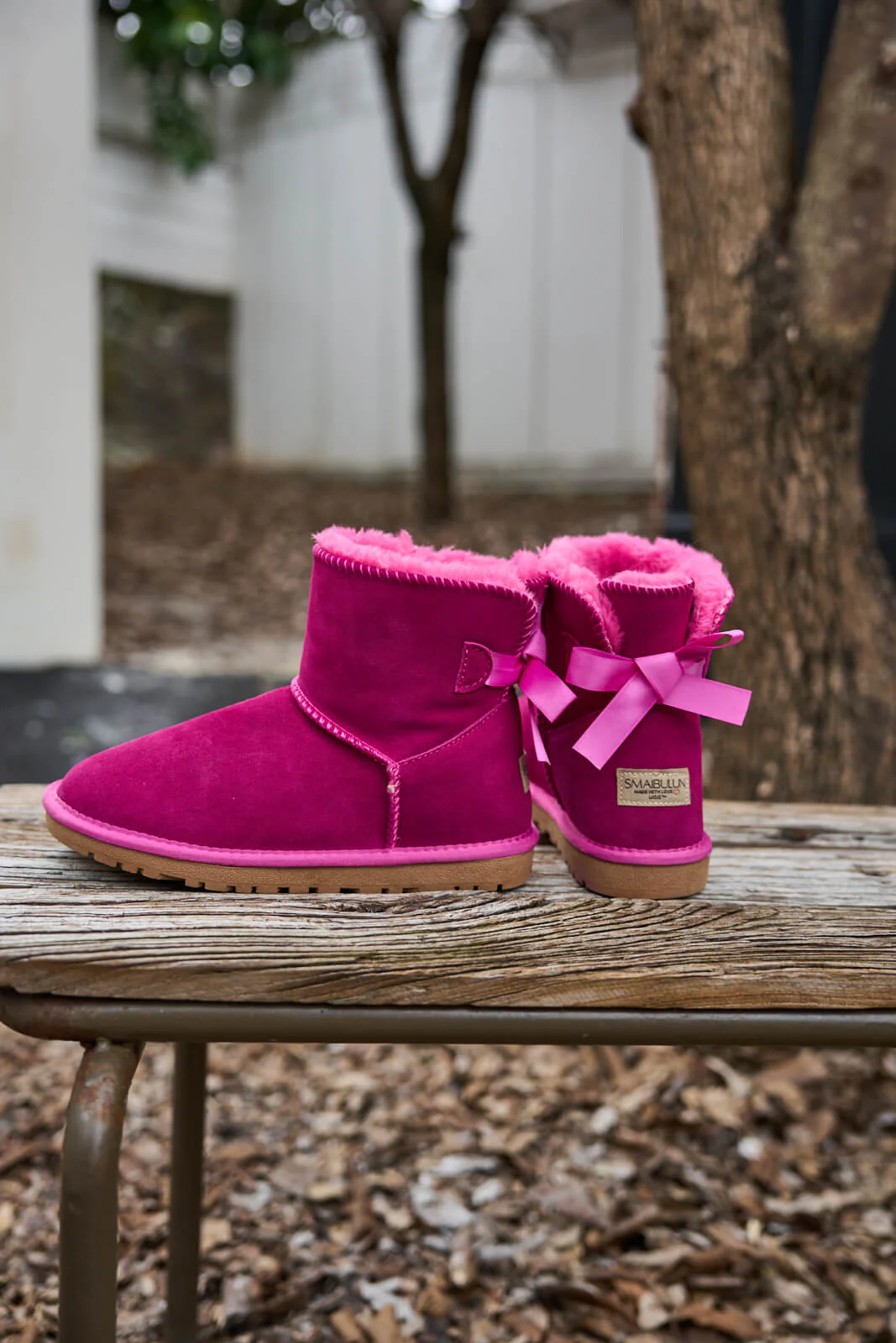 SMAIBULUN Ugg | Bailey Bow Ugg Mini Boots - Fuchsia - Image 10