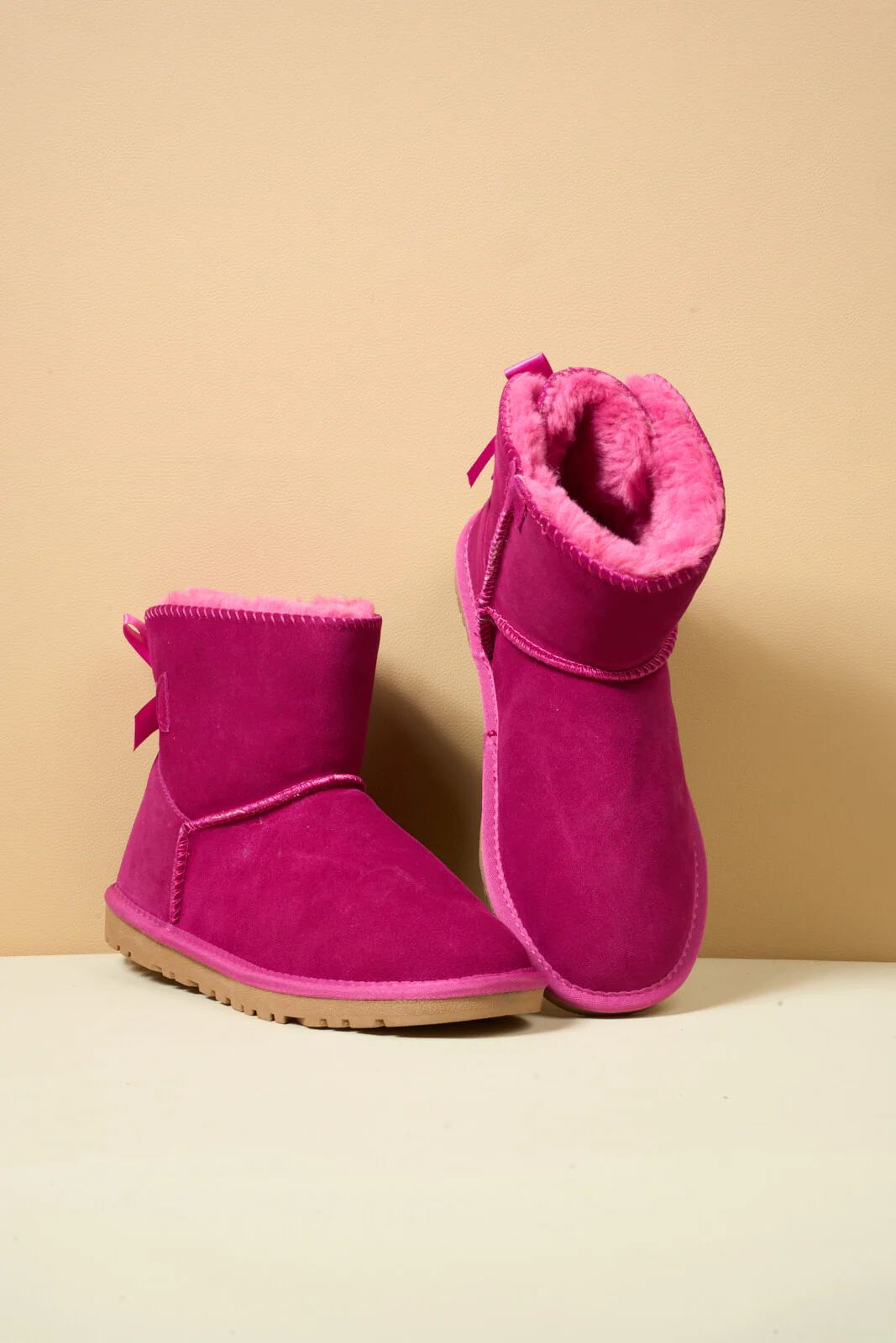 SMAIBULUN Ugg | Bailey Bow Ugg Mini Boots - Fuchsia - Image 11