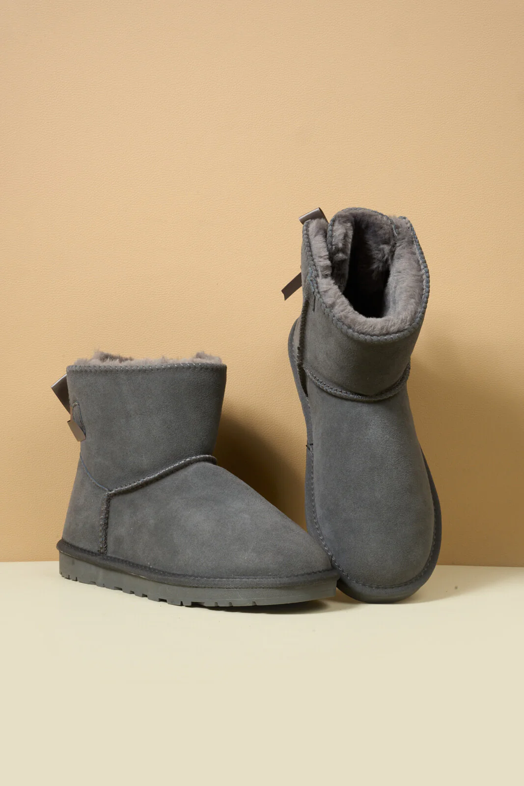 SMAIBULUN Ugg | Bailey Bow Ugg Mini Boots - Grey - Image 11