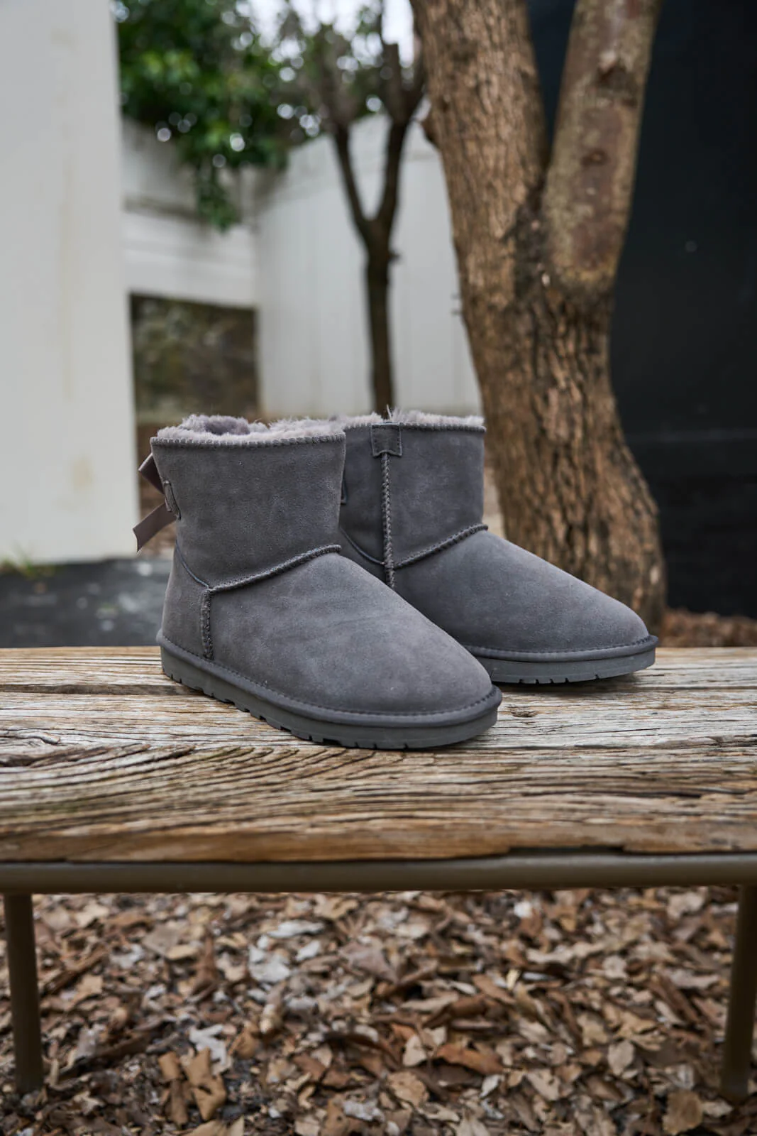 SMAIBULUN Ugg | Bailey Bow Ugg Mini Boots - Grey - Image 8