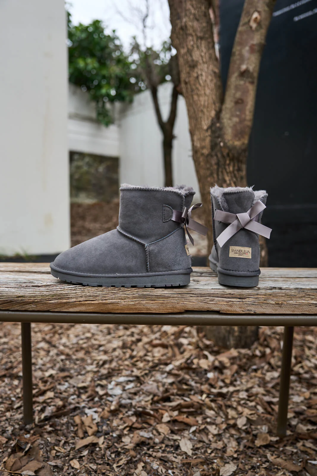 SMAIBULUN Ugg | Bailey Bow Ugg Mini Boots - Grey - Image 9