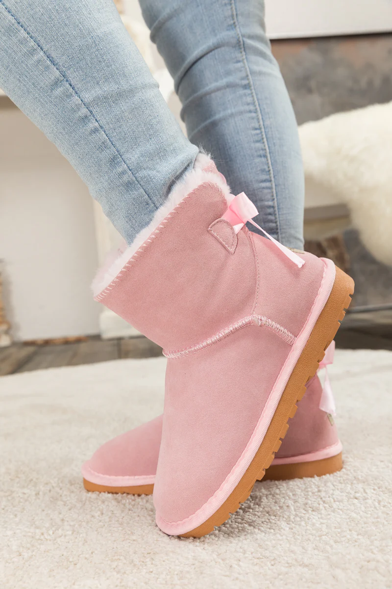 SMAIBULUN Ugg | Bailey Bow Ugg Mini Boots - Pink - Image 4