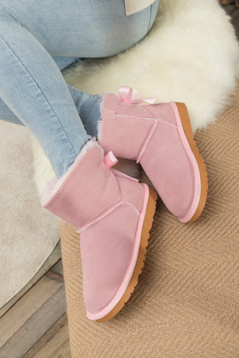 SMAIBULUN Ugg | Bailey Bow Ugg Mini Boots - Pink - Image 5