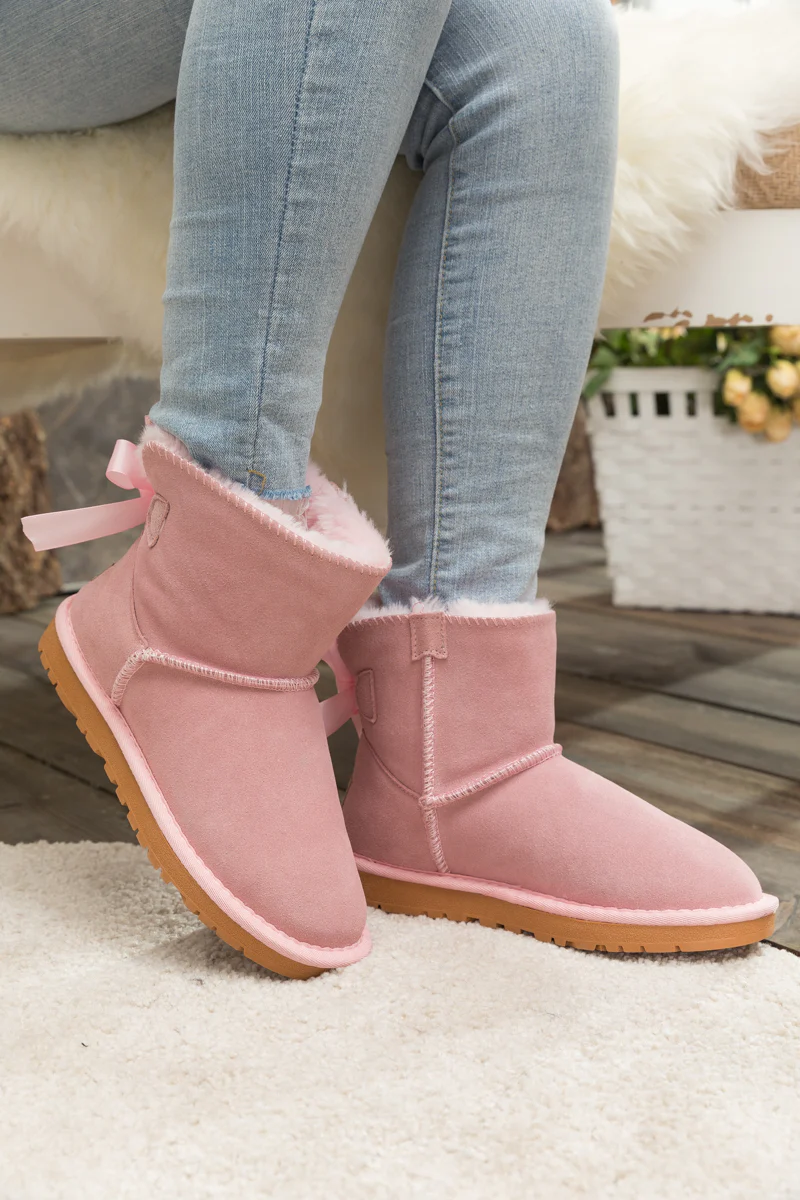 SMAIBULUN Ugg | Bailey Bow Ugg Mini Boots - Pink - Image 6