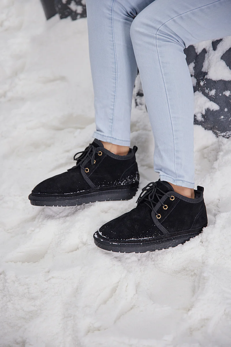 Smaibulun Ugg | Bellman Wool Lined Lace-Up Boots - Black - Image 5