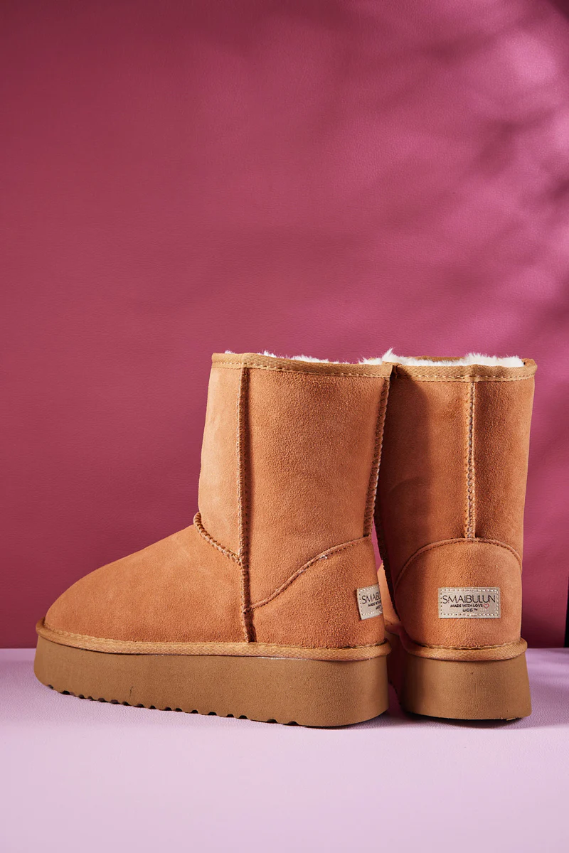 Smaibulun Ugg | Cloud Nine Platform Mini Boots - Chestnut - Image 12