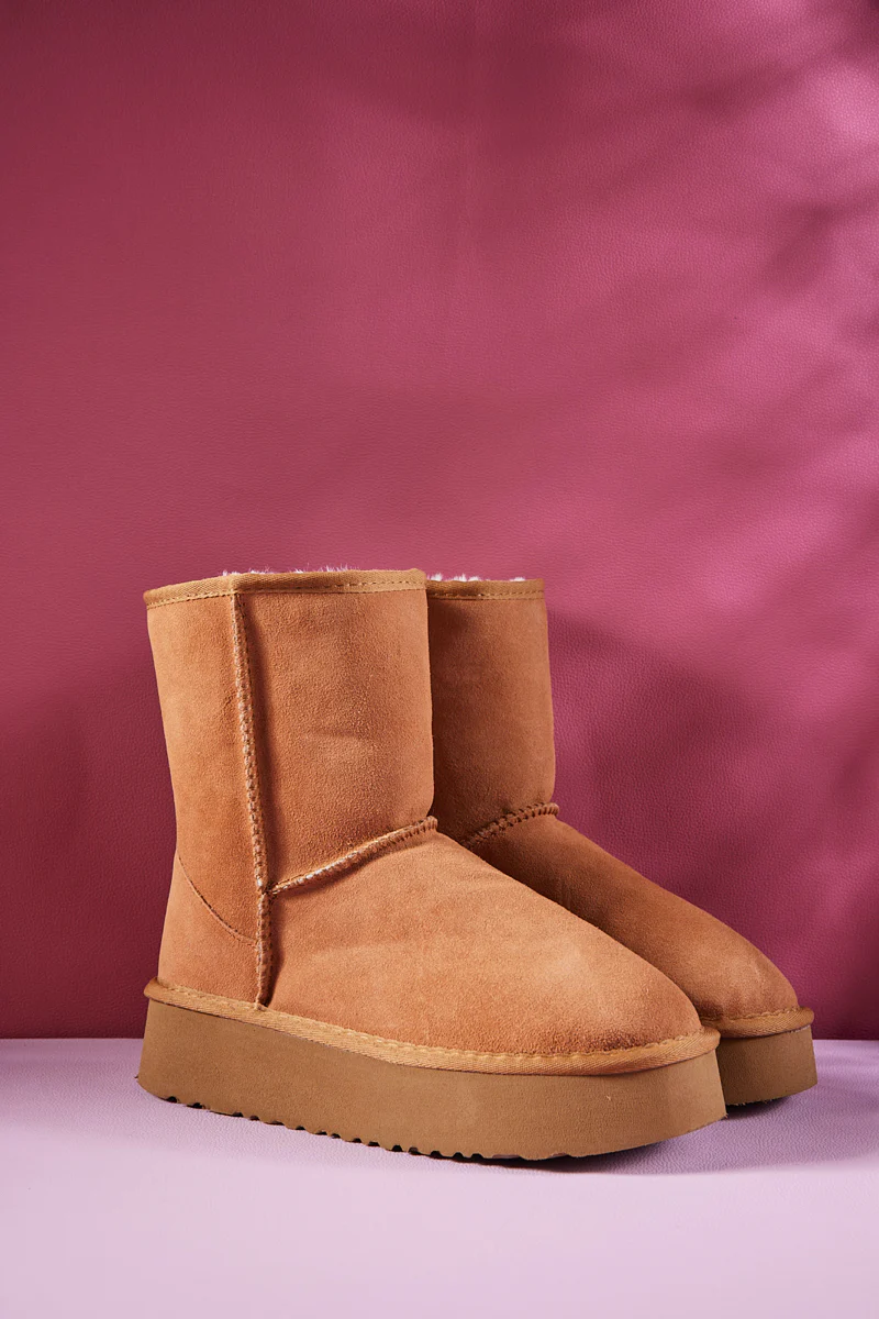 Smaibulun Ugg | Cloud Nine Platform Mini Boots - Chestnut - Image 9