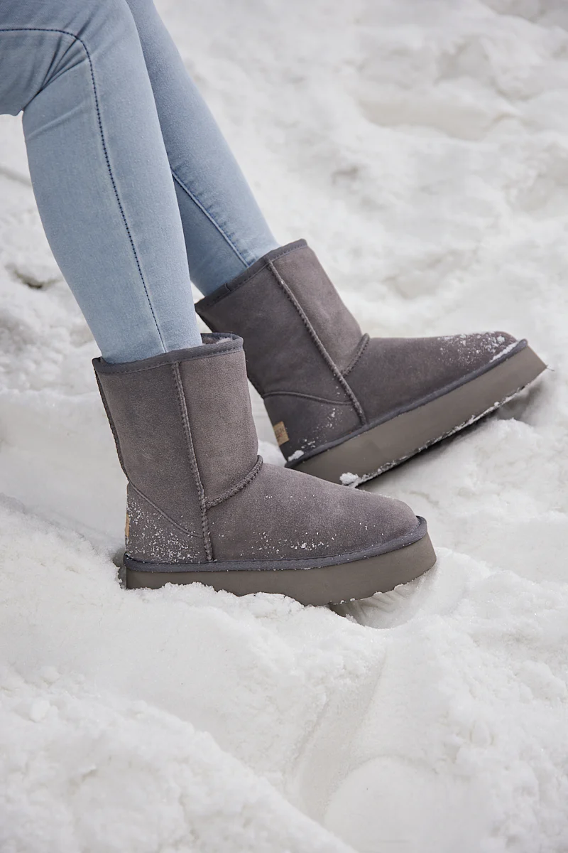 Smaibulun Ugg | Cloud Nine Platform Mini Boots - Grey - Image 11