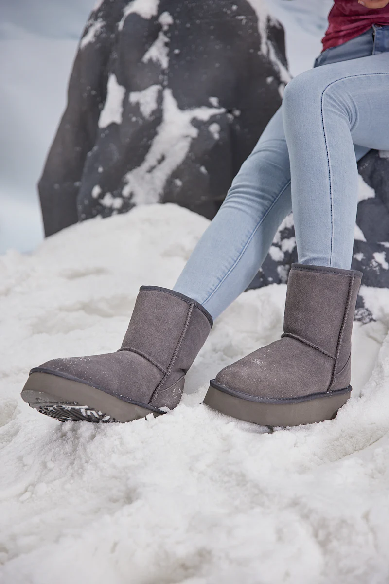 Smaibulun Ugg | Cloud Nine Platform Mini Boots - Grey - Image 12