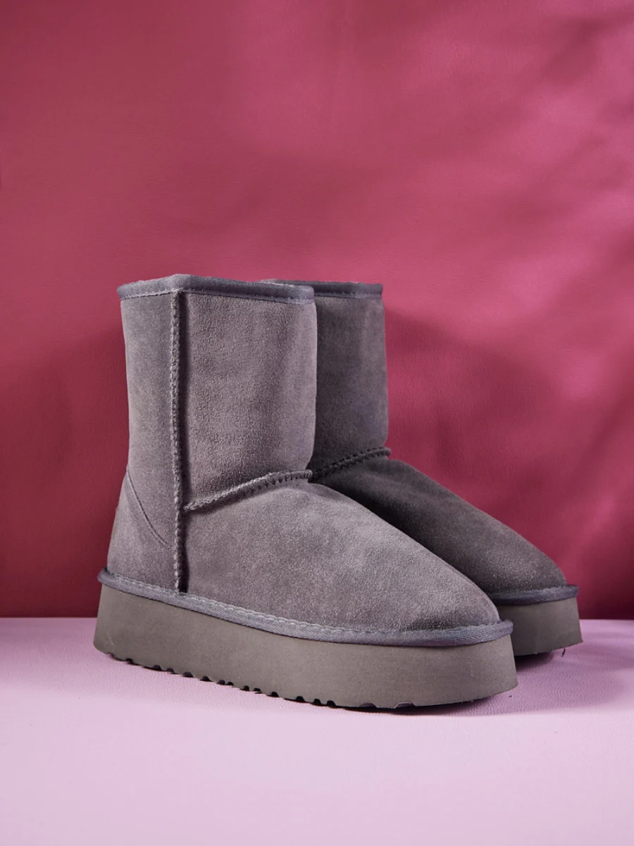 Smaibulun Ugg | Cloud Nine Platform Mini Boots - Grey - Image 2