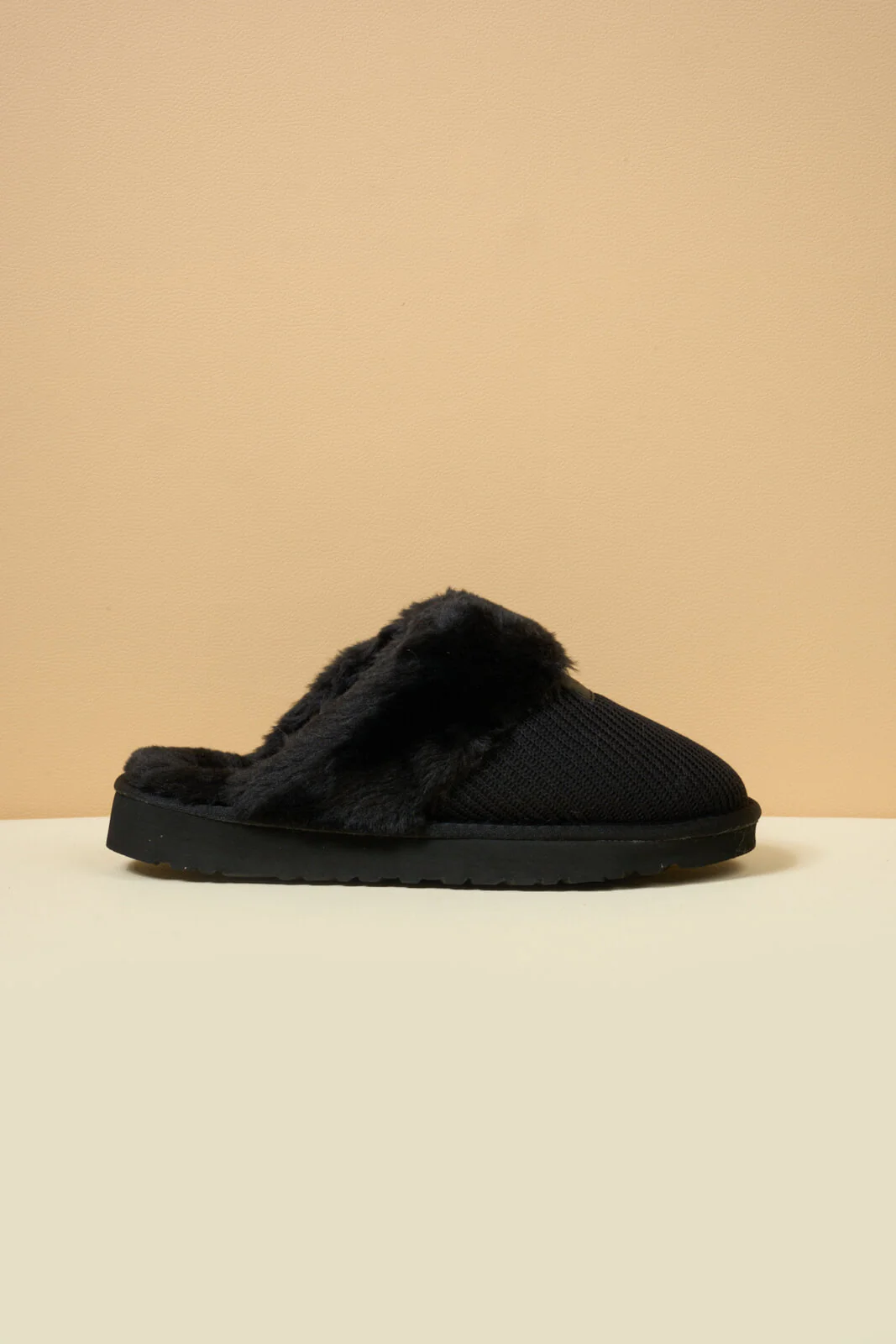 SMAIBULUN Ugg | Corduroy Knit Wool Blend Slipper - black - Image 12