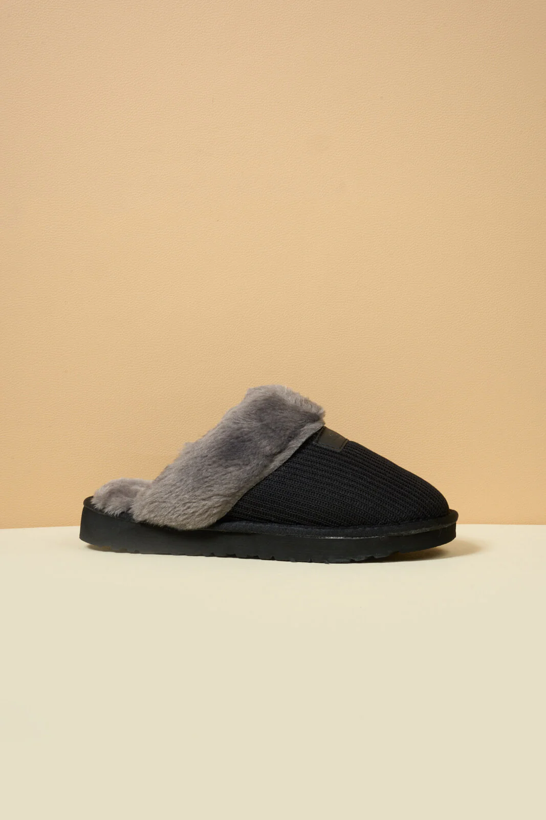 SMAIBULUN Ugg | Corduroy Knit Wool Blend Slipper - charcoal - Image 12