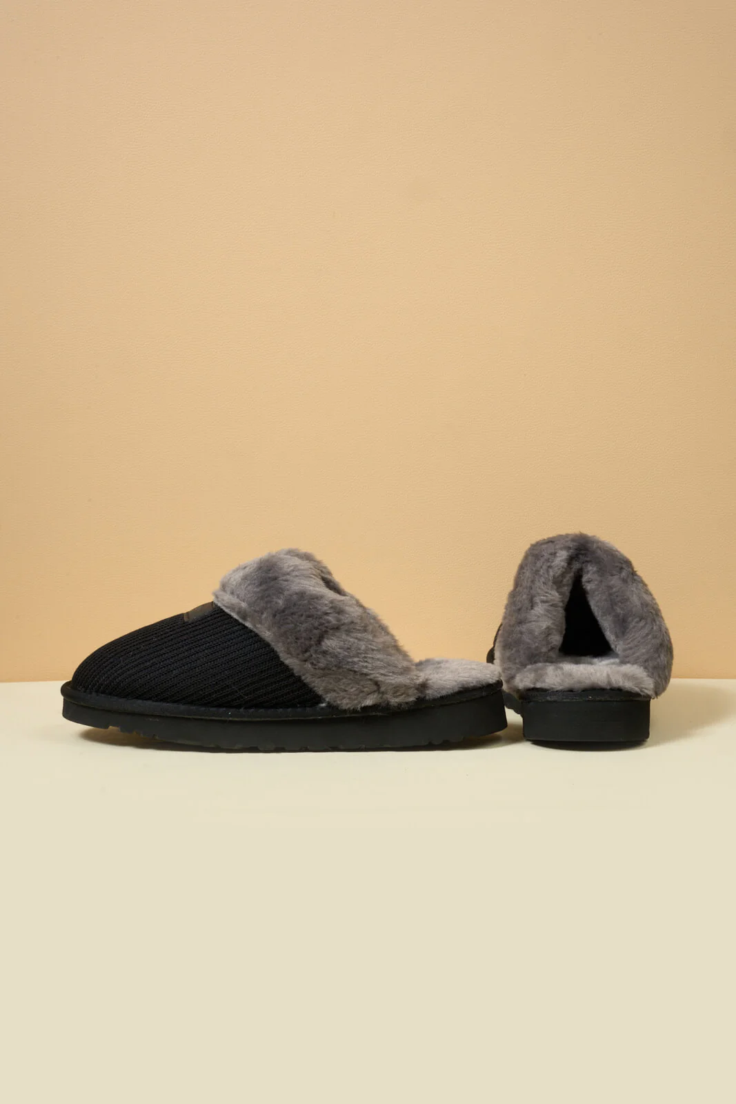 SMAIBULUN Ugg | Corduroy Knit Wool Blend Slipper - charcoal - Image 13