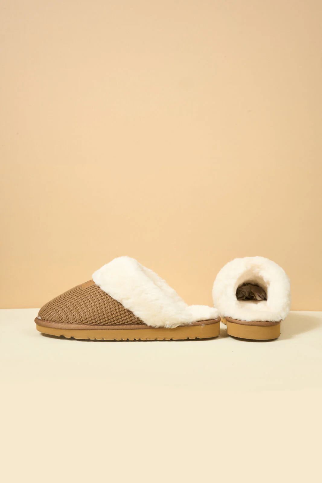 SMAIBULUN Ugg | Corduroy Knit Wool Blend Slipper - chestnut - Image 13