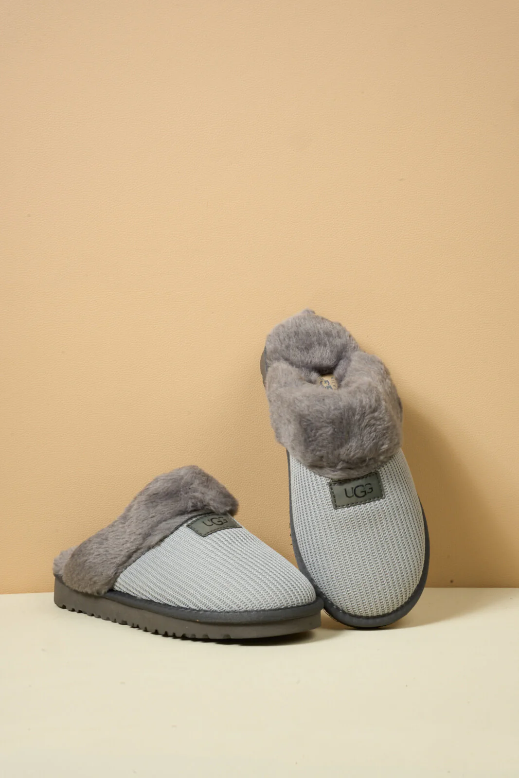 SMAIBULUN Ugg | Corduroy Knit Wool Blend Slipper - grey - Image 11
