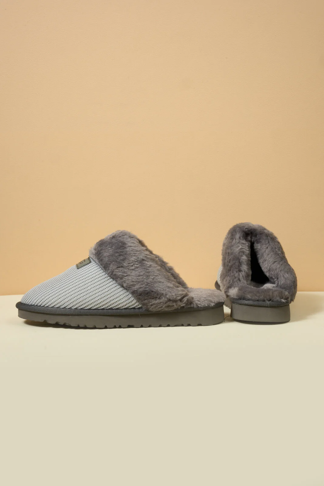 SMAIBULUN Ugg | Corduroy Knit Wool Blend Slipper - grey - Image 13