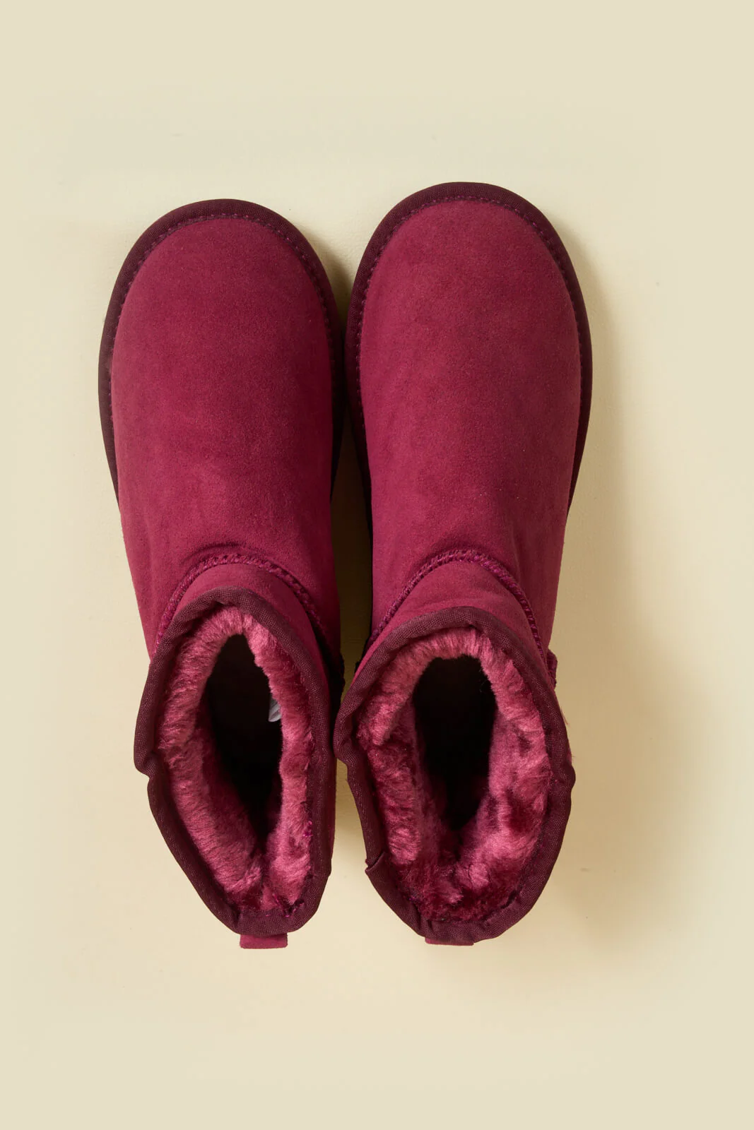 SMAIBULUN Ugg | Faux Fur-Lined Classic Short Ugg Boots - claret - Image 12