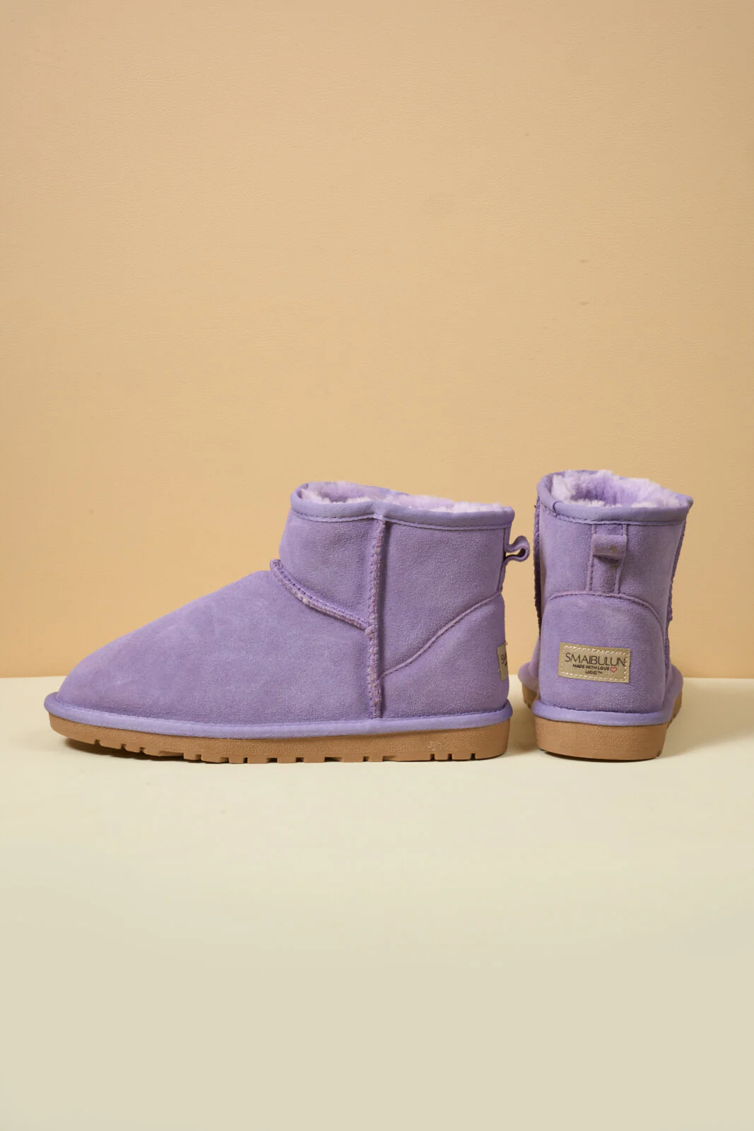 SMAIBULUN Ugg | Faux Fur-Lined Classic Short Ugg Boots - lavender - Image 11