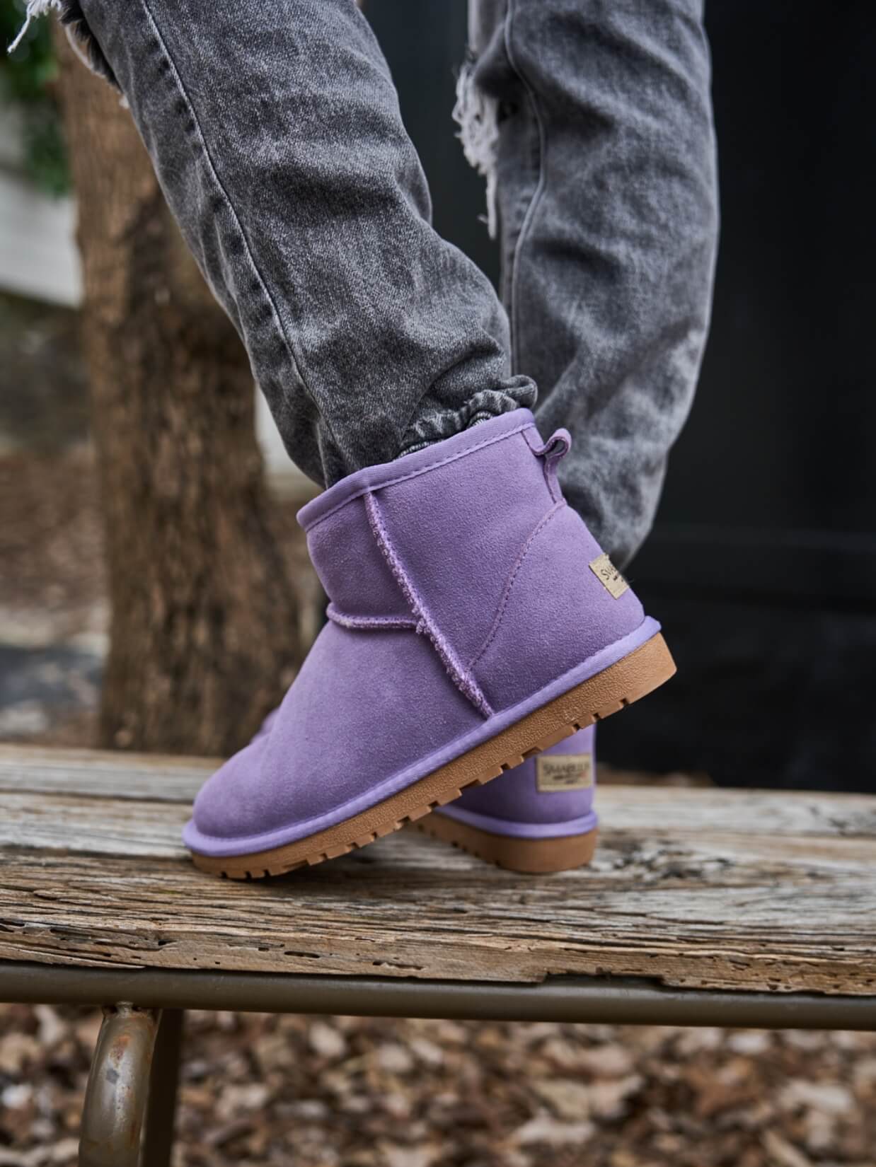SMAIBULUN Ugg | Faux Fur-Lined Classic Short Ugg Boots - lavender - Image 3