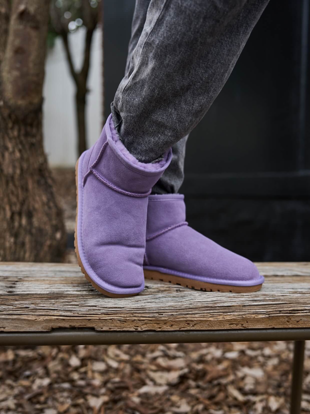 SMAIBULUN Ugg | Faux Fur-Lined Classic Short Ugg Boots - lavender - Image 5
