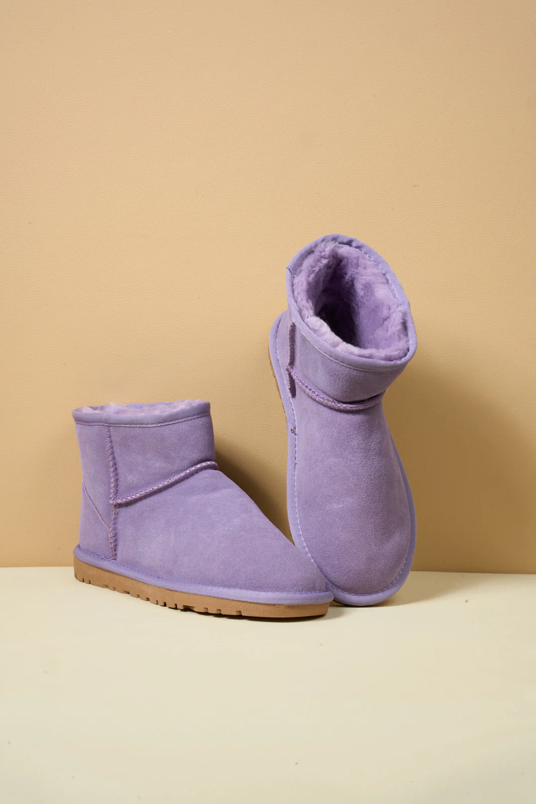 SMAIBULUN Ugg | Faux Fur-Lined Classic Short Ugg Boots - lavender - Image 9