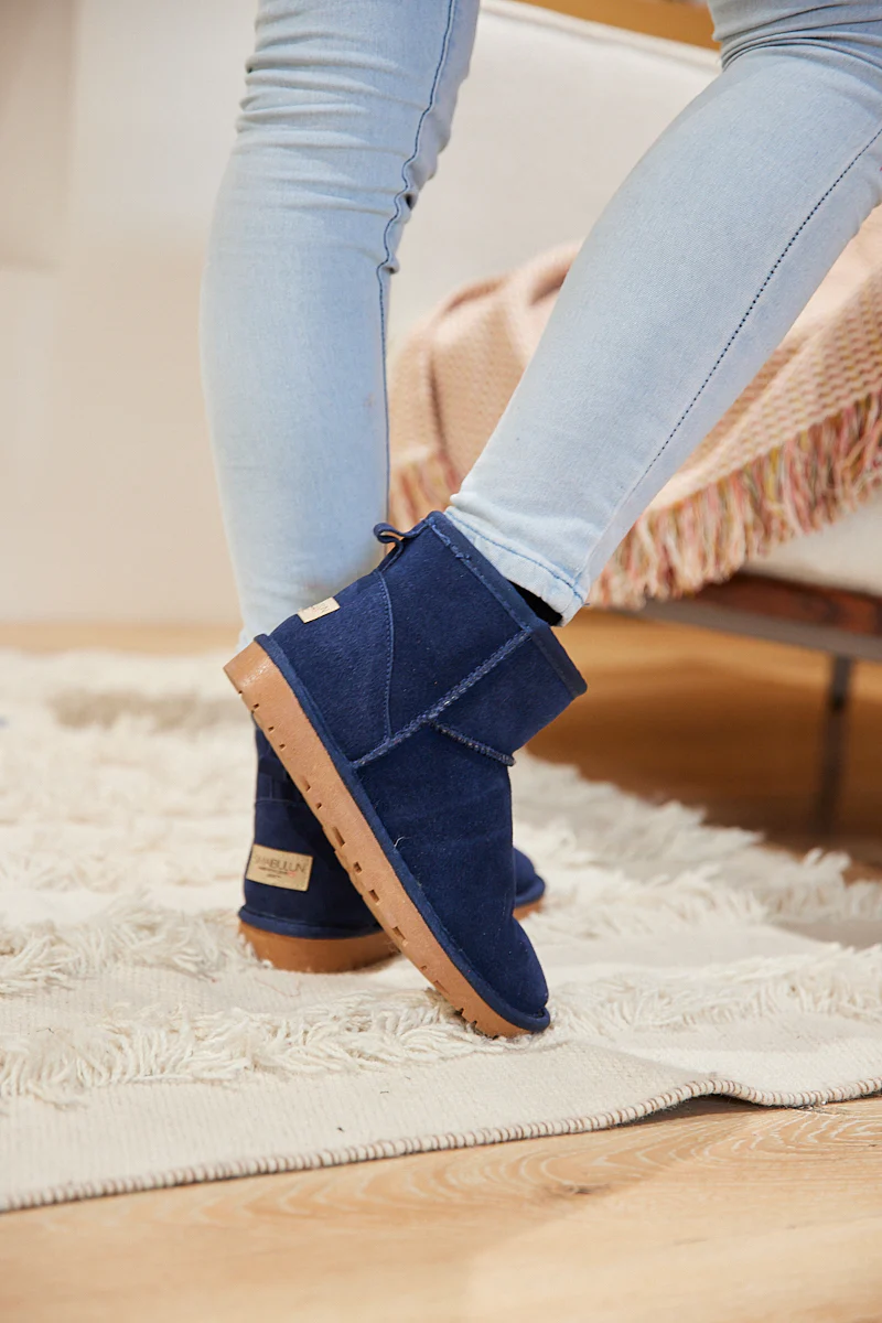 SMAIBULUN Ugg | Faux Fur-Lined Classic Short Ugg Boots - Navy - Image 5