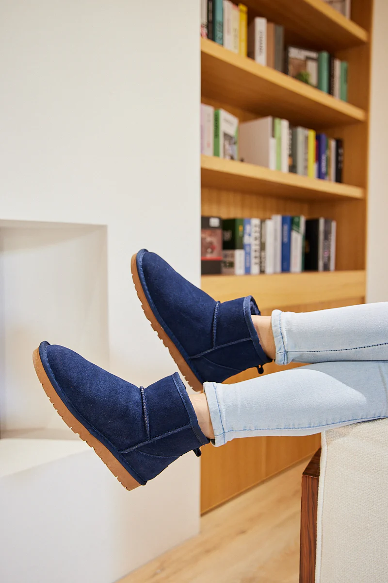 SMAIBULUN Ugg | Faux Fur-Lined Classic Short Ugg Boots - Navy - Image 6
