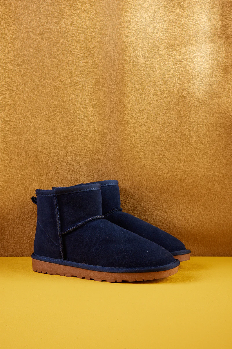 SMAIBULUN Ugg | Faux Fur-Lined Classic Short Ugg Boots - Navy - Image 9