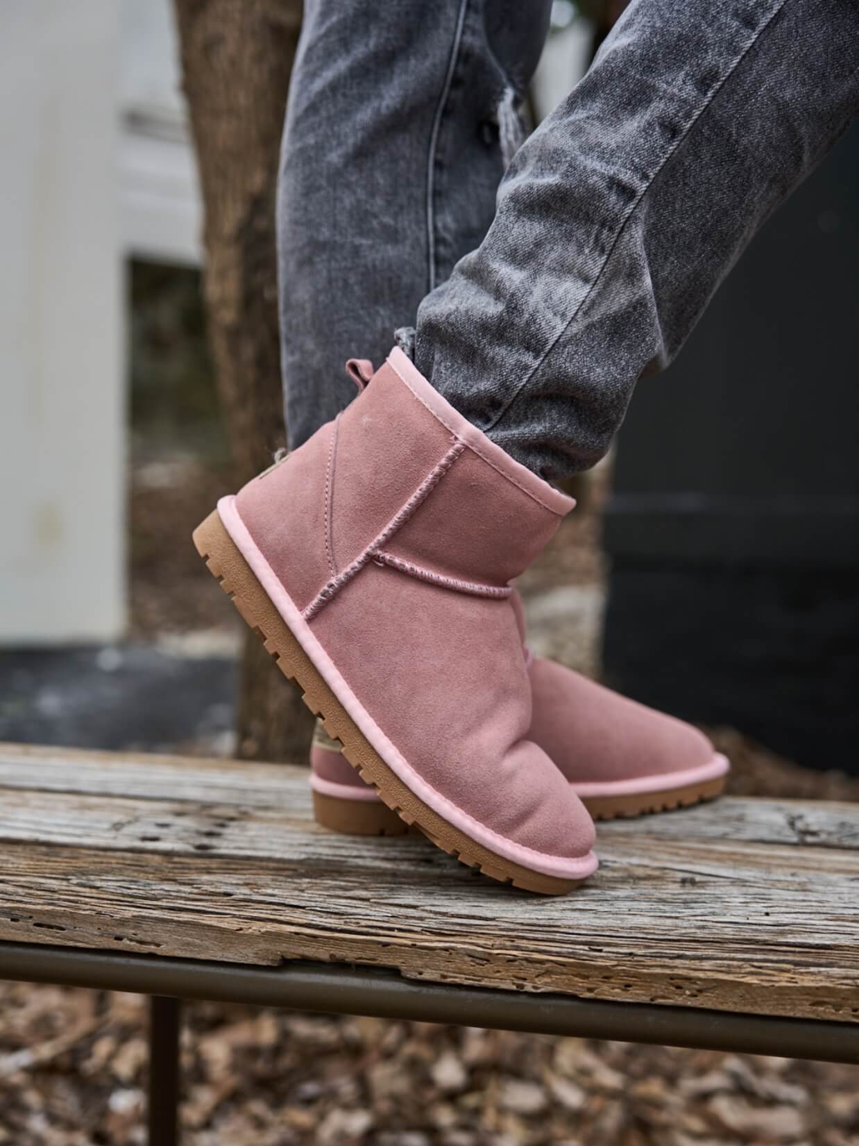 SMAIBULUN Ugg | Faux Fur-Lined Classic Short Ugg Boots - pink - Image 2
