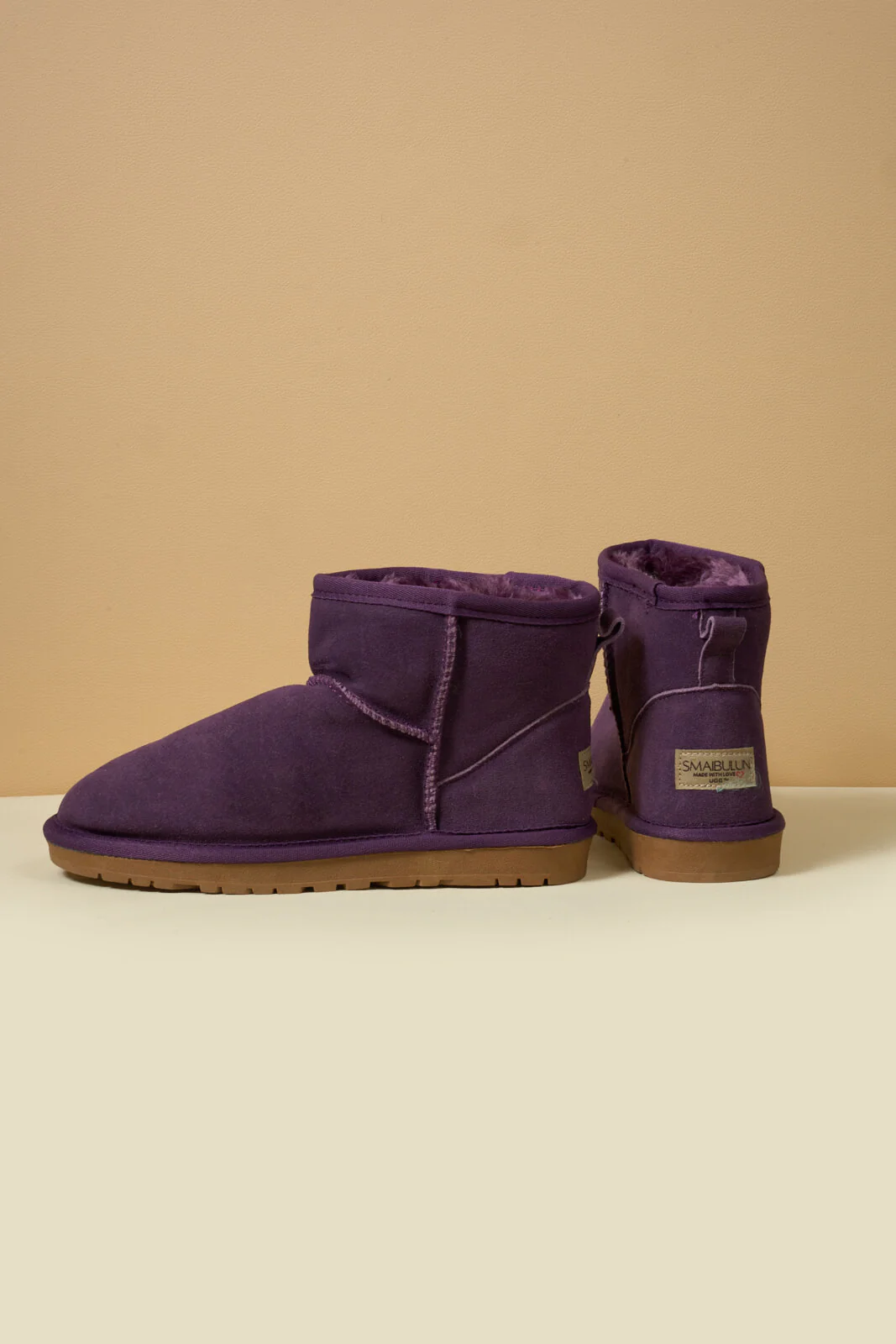 SMAIBULUN Ugg | Faux Fur-Lined Classic Short Ugg Boots - purple - Image 10
