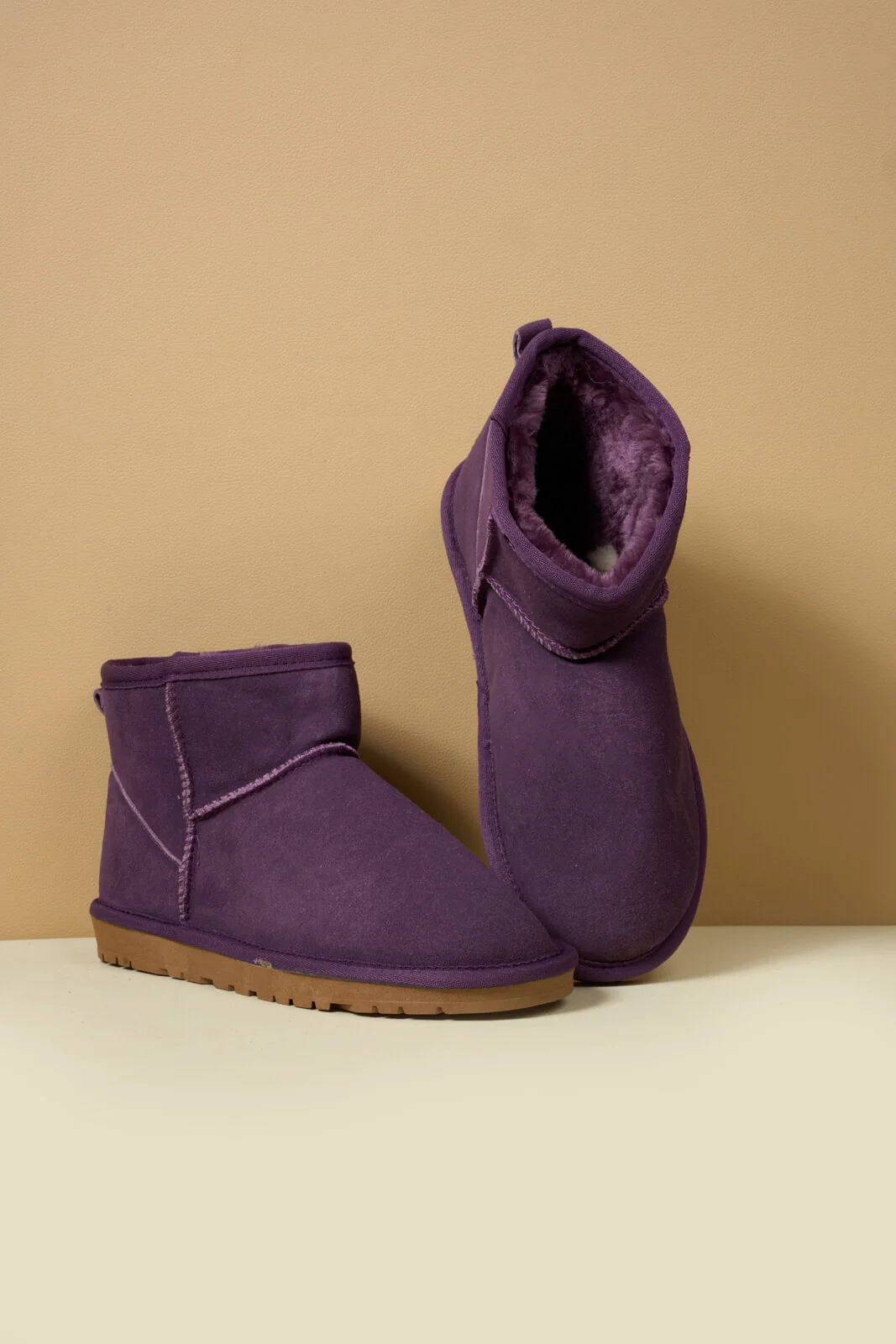 SMAIBULUN Ugg | Faux Fur-Lined Classic Short Ugg Boots - purple - Image 8