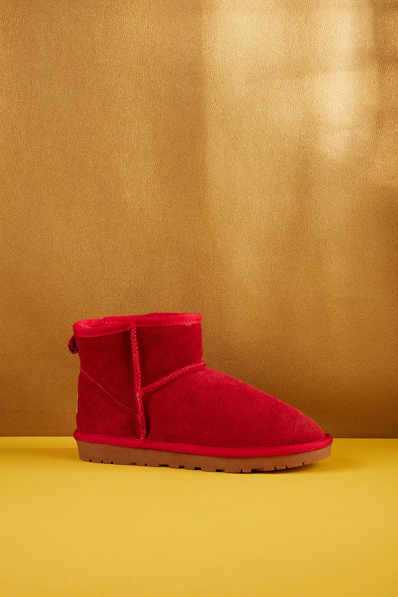SMAIBULUN Ugg | Faux Fur-Lined Classic Short Ugg Boots - Red - Image 11