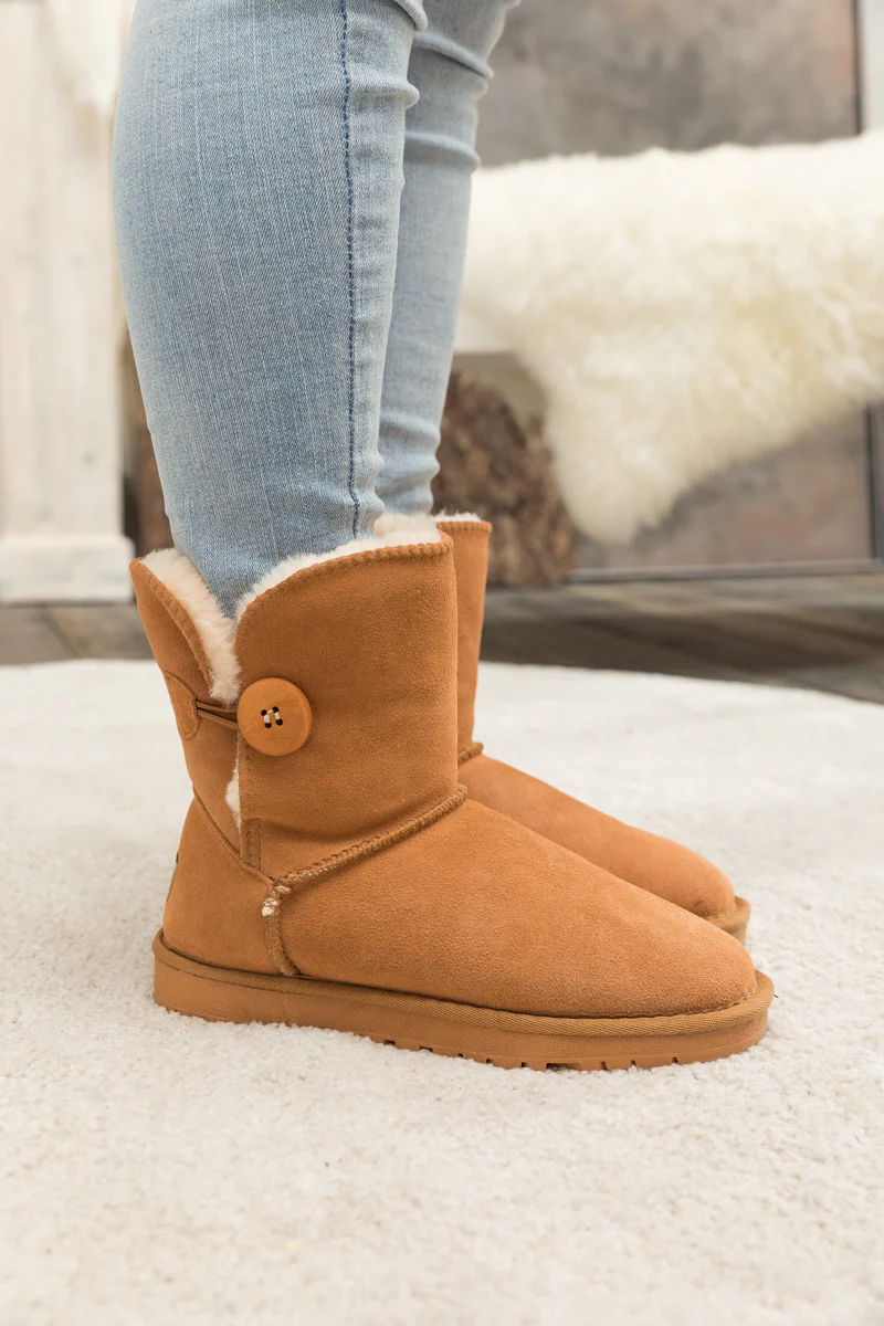 SMAIBULUN Ugg | Faux Fur-Lined Classic Side Button boots - Image 2