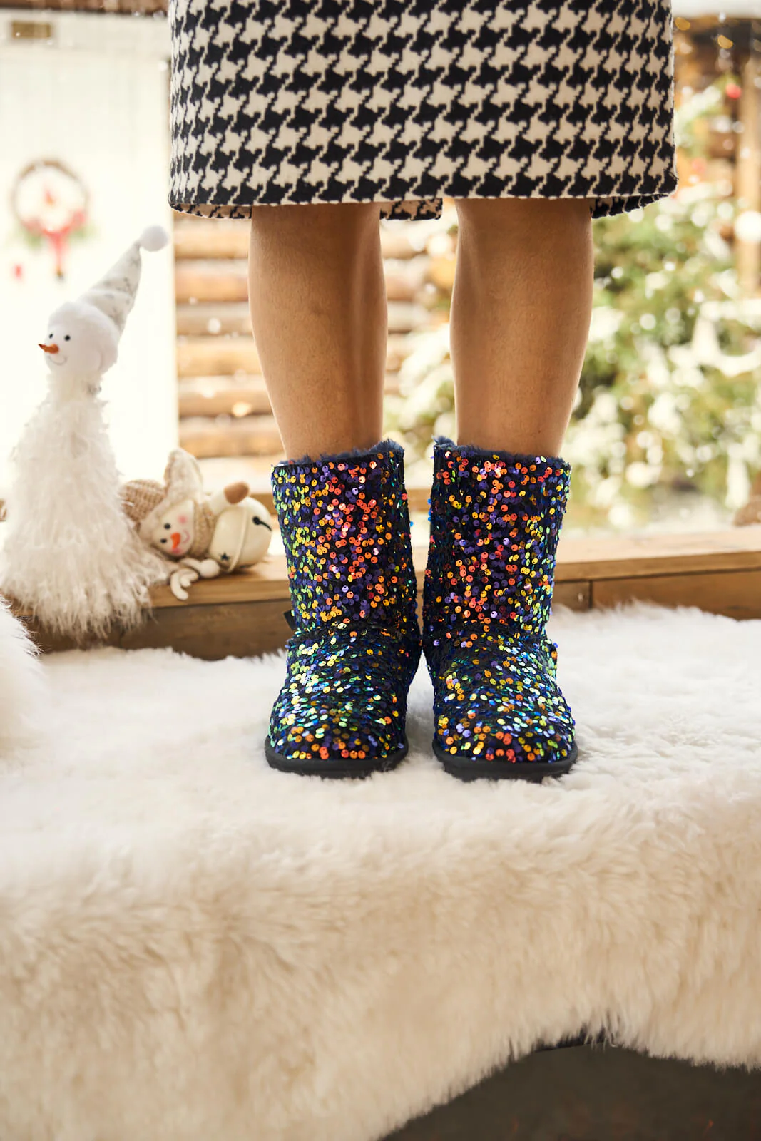 Smaibulun Ugg | Haute Holidays Sequin Glam Shearling Boots - multi - Image 4