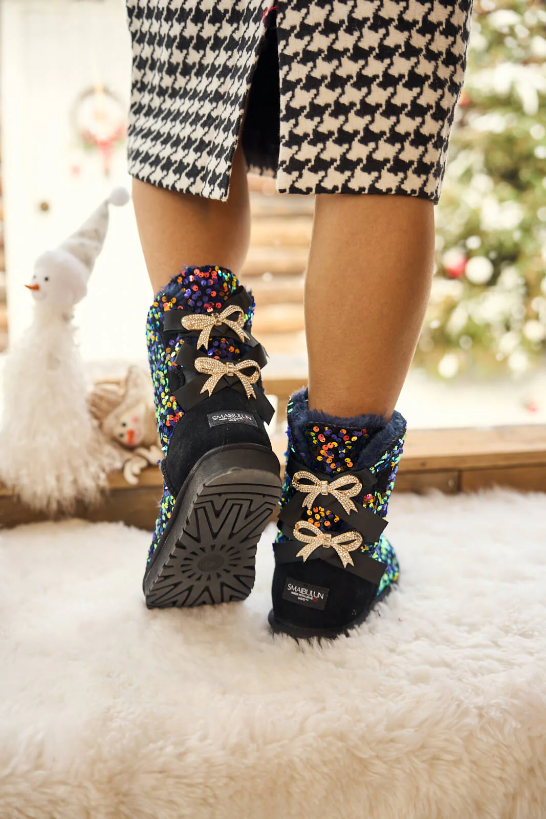 Smaibulun Ugg | Haute Holidays Sequin Glam Shearling Boots - multi - Image 5