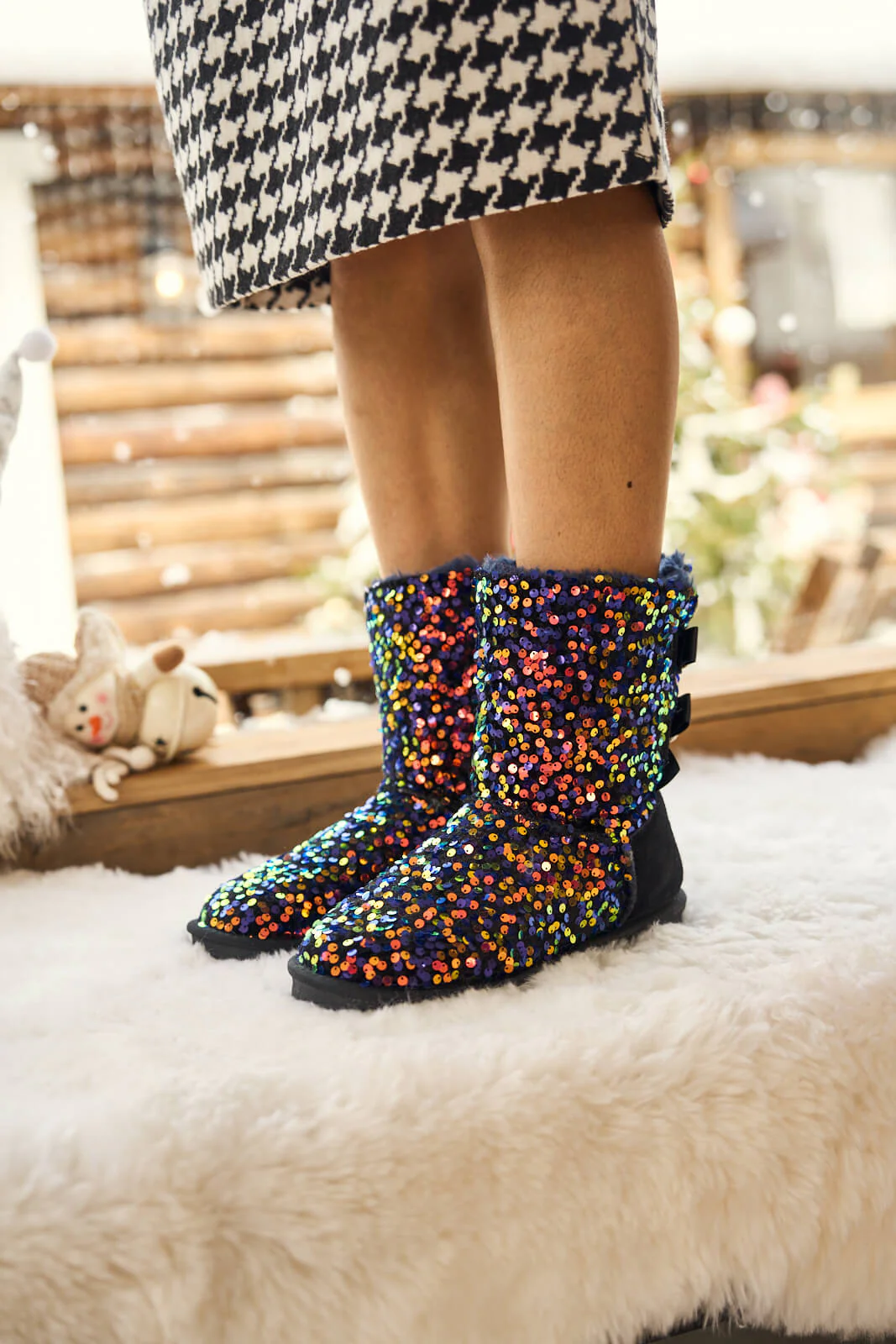Smaibulun Ugg | Haute Holidays Sequin Glam Shearling Boots - multi - Image 8
